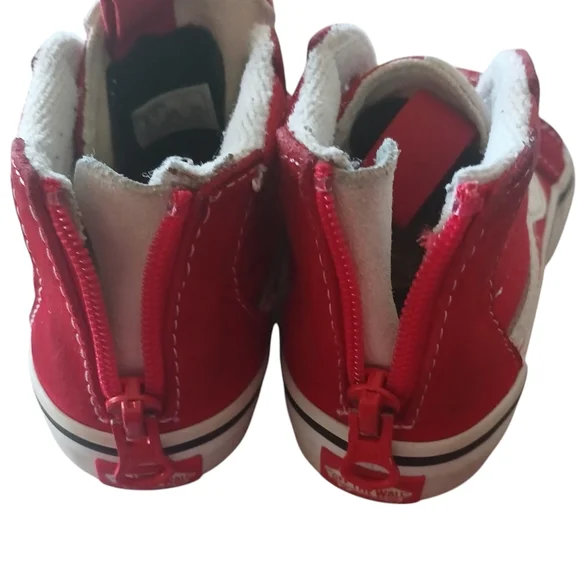 Vans Toddler Red SK8-Mid Reissue Back Zip Sneakers Size 6.0 - Picture 3 of 9